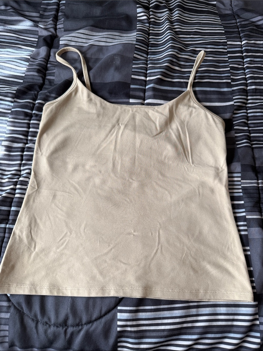 New York & Company Beige Spaghetti-Strap Camisole